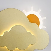 abordables Appliques murales pour enfants-applique murale led intérieur enfants 7w nuage applique chambre d&#039;enfant avec interrupteur à tirette enfants lampe de chevet à intensité variable pour filles garçon chambre décoration acrylique