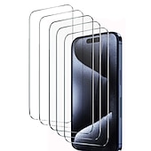 olcso iPhone-képernyővédők-3 db 5 db 10 db Képernyővédő fólia Kompatibilitás Apple iPhone 16 iPhone 15 Pro Max Plus iPhone 14 13 12 11 Pro Max Mini X XR XS Max 8 7 Plus Edzett üveg 9H erősség Anti Bubbles Anti-ujjlenyomat