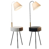 abordables lampadaire led-Lampadaire Lampes ambiantes Moderne contemporain / Style nordique Source d&#039;alimentation LED Pour Salle de séjour / Bureau / Bureau de maison Bois 90-240V Noir / Blanche