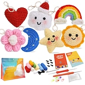 economico Giochi innovativi-kit all&#039;uncinetto per principianti, kit per principianti all&#039;uncinetto con tutorial video passo-passo, kit all&#039;uncinetto per principianti per adulti e bambini, kit per lavorare a maglia per