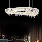 رخيصةأون ثريات كريستالية-80 cm التصميم الحصري نجفات معدن مطلي الحديث 110-120V 220-240V