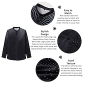  Men's Polka Dot Geometric Pattern Geometry Shirt Button Up Shirt Long Sleeve Fashion Streetwear Designer Outdoor Casual Daily Summer Spring Fall Stand Collar Print Blue Black White Brown Green