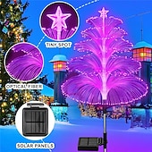 preiswerte Landschaftslichter-LED bunter Farbverlauf Glasfaser Weihnachtsbaum Bodeneinsatz Licht Außendekoration Villa Atmosphäre Festival Party Dekoration Licht Qualle Rasen Licht 1St
