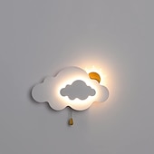 abordables Appliques murales pour enfants-applique murale led intérieur enfants 7w nuage applique chambre d&#039;enfant avec interrupteur à tirette enfants lampe de chevet à intensité variable pour filles garçon chambre décoration acrylique
