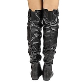 cheap Slouch Boots-Women&#039;s Over-the-Knee Slouch Boots - Stylish Fall and Winter Footwear for Casual Outings and Outdoor Adventures