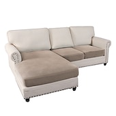baratos Capa para assento de Sofá &amp; Apoios de Braços-Capas de sofá seccionais, capas de sofá em forma de l antiderrapantes elásticas, capas de almofada de assento de sofá separadas, capa de chaise-longue para sofá secional esquerdo/direito de 2/3