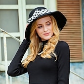 economico Cappelli per feste-cappelli 100% lana bombetta / cappello a cloche cappello a secchiello casual vacanza elegante con copricapo con fiocco in piume