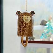 cheap Statues-Beautiful Rustic Animal Wind Chimes Boho Handmade Garden Decor GiftResin Animal Decor Gift Ideas Garden Decor Unique Gift 1pcs