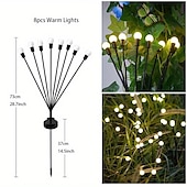 levne Pozemní světla-6/8/10 světla solární zahradní lampa zahradní lampa, led větrem poháněná světluška zemní lampa, zahradní dekorace festivalová lampa