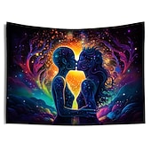 olcso Feketeművilágítás-blacklight gobelin uv reaktív világít a sötétben ragyogás buli neon trippy ködös párbaj női akasztós gobelin fali művészeti falfestmény nappali hálószobába