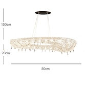 رخيصةأون ثريات كريستالية-80 cm التصميم الحصري نجفات معدن مطلي الحديث 110-120V 220-240V