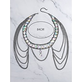 preiswerte Zubehör und mehr-Körperkette Taillengürtel Taillengürtel Metallisch Glitzern Sexy Legierung Für Disco Cosplay Karneval Damen Modeschmuck Modeschmuck