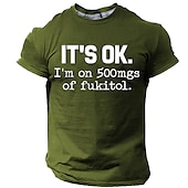 ieftine Tricouri amuzante pentru bărbați-Tricou grafic sarcastic cu litere pentru bărbați Tricou cu imprimeu în 3D cu guler rotund Tricou cu mânecă scurtă Designer zilnic Retro Vintage Sporturi în aer liber Vacanță Ieșiri Negru Violet Verde