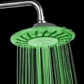 cheap Rain Shower-Rainbow 2 Modes LED Overhead Shower Head, 8 inch Round Rainfall Shower Head with Glow Light,  7 Color Automatically Changing Shower Top Head, Shower Bathroom Accessories