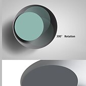 cheap Indoor Wall Lights-LED Wall Sconces 300° Rotatable Warm White Circle Design Indoor Wall Light Fixtures for Bedroom Bathroom Hallway Doorway Stairway 110-240V