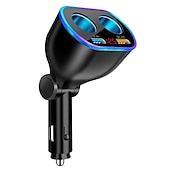 preiswerte Bluetooth Auto Kit/Freisprechanlage-DC 12 V LED 2-Wege-Zigarettenanzünder-Splitter für Autos, Dual-USB-Ladegerät