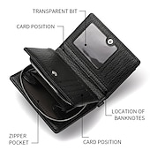 economico porta carte e custodie-portafoglio da uomo in pelle combinazione porta carte d&#039;identità in pelle pu con design a catena antifurto