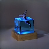 levne Stolní lampy-mořská pryskyřice velryba keporkak 5 cm/2 palce kostka ornament svítící mini noční světlo narozeninový dárek k vánocům