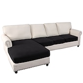 baratos Capa para assento de Sofá &amp; Apoios de Braços-Capas de sofá seccionais, capas de sofá em forma de l antiderrapantes elásticas, capas de almofada de assento de sofá separadas, capa de chaise-longue para sofá secional esquerdo/direito de 2/3