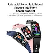 abordables Relojes inteligentes-iMosi TK71Pro Reloj inteligente 1.47 pulgada Smartwatch Reloj elegante Bluetooth Monitoreo de temperatura Podómetro Recordatorio de Llamadas Compatible con Android iOS Mujer Hombre Impermeable