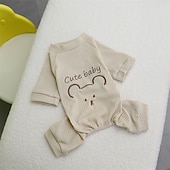 abordables Combinaison-Chien Chat Combinaison Mignon Occasionnel Hiver Chaud Respirant Doux Lavable Confortable Extérieur Décontracté Quotidien Vêtements pour Chiens for Bichon Frisé Spitz Nain Bébé Animal Papillon Petit
