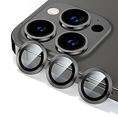 رخيصةأون واقيات شاشات أيفون-3 مجموعات 2 مجموعات كاميرا عدسة حامي من أجل Apple ايفون 16 iPhone 15 Pro Max 14 Plus 13 12 11 Pro Max سبائك التيتانيوم 9Hقسوة (HD) دقة عالية انفجار برهان مقاومة الحك