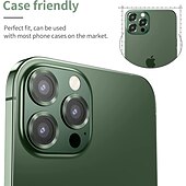 رخيصةأون واقيات شاشات أيفون-3 مجموعات 2 مجموعات كاميرا عدسة حامي من أجل Apple ايفون 16 iPhone 15 Pro Max 14 Plus 13 12 11 Pro Max سبائك التيتانيوم 9Hقسوة (HD) دقة عالية انفجار برهان مقاومة الحك