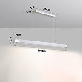 economico Design della linea-luce lineare a led, illuminazione a sospensione con striscia di alluminio con lampada a sospensione con paralume in acrilico, lampadari lunghi moderni e semplici per isola cucina 110-240v