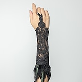 billige Tilbehør og mer-armbånd fjær blonder lange hansker håndledd mansjetter armbånd punk &amp;amp; gotisk steampunk legering for disco cosplay karneval kvinners kostyme smykker mote smykker
