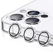 رخيصةأون واقيات شاشات أيفون-3 مجموعات 2 مجموعات كاميرا عدسة حامي من أجل Apple ايفون 16 iPhone 15 Pro Max 14 Plus 13 12 11 Pro Max سبائك التيتانيوم 9Hقسوة (HD) دقة عالية انفجار برهان مقاومة الحك