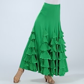 olcso Báli ruha-Társastánc Szoknyák Rakott Tiszta Szín Illesztés Női Teljesítmény Edzés Magas Spandex