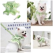 billige Kjoler-Hunder Katter Seler søt stil Fritid Vinter Pustende Myk Vaskbar Bekvem utendørs Fritid / hverdag Hundeklær for Bichon Frisé Pommeran ungt kjæledyr Sommerfugl Small