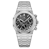 economico Orologi al quarzo-Orologio al Quarzo da Uomo POEDAGAR Orologio da Sport Moda Casual Luminosa Calendario Cronografo Impermeabile Orologio in Acciaio
