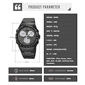 preiswerte Digitaluhr-SKMEI Herren Digitaluhr Modisch Lässige Uhr Armbanduhr leuchtend Stopuhr Wecker Countdown TPU Beobachten