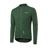 お買い得  メンズジャージ-男性用 サイクリングジャージー 長袖 バイク トレーナー トラックスーツ ジャージー 3つのリアポケット付き マウンテンサイクリング ロードバイク 速乾性 反射性ストリップ 後ポケット ウィッキング スポーツ ワインレッド ダークグリーン ダークブルー 衣類