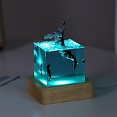 levne Stolní lampy-mořská pryskyřice velryba keporkak 5 cm/2 palce kostka ornament svítící mini noční světlo narozeninový dárek k vánocům
