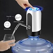 abordables Électroménager-Pompe à bouteille d&#039;eau 1 pièce, pompe à bouteille d&#039;eau électrique, pompe à eau potable automatique rechargeable par USB pour bouteilles universelles de 3 à 5 gallons, distributeur d&#039;eau de camping portable