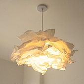 economico Luci Isola cucina-Lampadario di carta fatto a mano paralume nuvola creativo fai da te medievale retrò lampade a sospensione lampade sala da pranzo decorazioni camera da letto luci soggiorno 110-240v