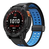 baratos Relógios Garmin-Pulseiras de Relógio para Garmin Fenix 7 7X 6 6X Pro Epix Pro 47mm 51mm Instinct 2X Approach S70 47mm S62 S60 Forerunner 955 945 Epix Marq Descent Quatix 22mm 26mm Silicone Substituição Alça
