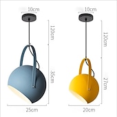 economico Luci a sospensione-lampada a sospensione in stile moderno, lampadario a testa singola con vite e27, paralume in alluminio artistico con personalità creativa, apparecchi di illuminazione per la decorazione del soggiorno