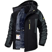 halpa Softshell-, fleece- ja vaellustakit-Miesten Talvitakki Fleecetakki Softshell takki Tuulitakki Kiipeily Talviurheilu Pidä lämpimänä Vedenkestävä Hupullinen VEDENPITÄVÄ Talvi Syksy Urheiluasut Normaali Punainen Armeijan vihreä Vaalea