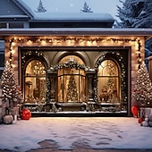 cheap Christmas Garage Door Covers-Christmas Door Decorations Outdoor Garage Door Cover Window View Xmas Door Banner Party Large Door Mural Backdrop Decoration forHoliday Home Wall Decorations