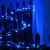 economico strisce luminose impermeabili-2 luci solari a corda per esterni impermeabili 8 modalità luci a corda a led per Natale, tenda, gazebo, trampolino, passerella, piscina
