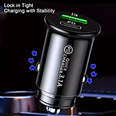 preiswerte Auto Ladegerät-Schnelle Autoladegeräte USB PD Typ C QC 3.0 Steckdosenadapter Schnellladung für 12 V 24 V Auto LKW Boot Wohnmobil Motorrad 12 V/24 V