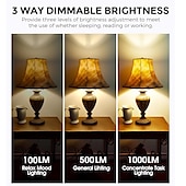 economico Lampadine LED a sfera-lampadina a led lampadina a led a 3 vie 120w equivalente luminosità a 3 livelli lampadina a19 luce calda 3000k bianco 6000k e27 e26 base lampada a led lampada da terra lampada da tavolo lampada a