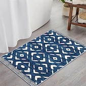 preiswerte Küchenteppiche &amp; Matten-Geometrischer abstrakter Läuferteppich, Küchenmatte, rutschfester, ölbeständiger Teppich, Innen- und Außenmatte, Nachttisch, Schlafzimmer, Dekor, Badezimmermatte, Eingangsteppich, Fußmatte