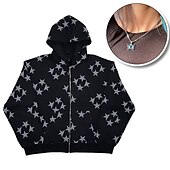 economico Grafica di personaggi di cartoni animati e film-Collane Felpa Felpa con cappuccio con cerniera Modello Tasca frontale Per Per uomo Per donna Unisex Per adulto Stampa a caldo Strada Casual / quotidiano