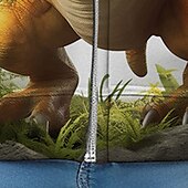 billiga Pojkens 3D-djur-Pojkar 3D Dinosaurie Huvtröja Kappa Ytterkläder Långärmad 3D-tryck Höst Vinter Mode Streetwear Häftig Polyester Barn 3-12 år Utomhus Ledigt Dagligen Normal