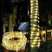 economico strisce luminose impermeabili-2 luci solari a corda per esterni impermeabili 8 modalità luci a corda a led per Natale, tenda, gazebo, trampolino, passerella, piscina