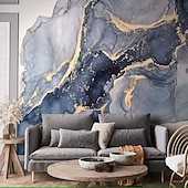 Χαμηλού Κόστους Ταπετσαρία-δροσερές ταπετσαρίες μπλε ταπετσαρία τοίχου τοιχογραφία αφηρημένη μαρμάρινη επένδυση τοίχου αυτοκόλλητο ξεφλούδισμα και ραβδί αφαιρούμενο pvc/υλικό βινυλίου αυτοκόλλητο/συγκολλητικό απαιτείται